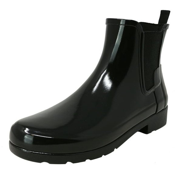 Hunter Shoes - Hunter Women’s Original Refined Chelsea Boot in Glossy Black